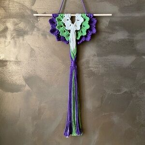 Handmade Macrame Wall Hanging Backdrop Crochet Art